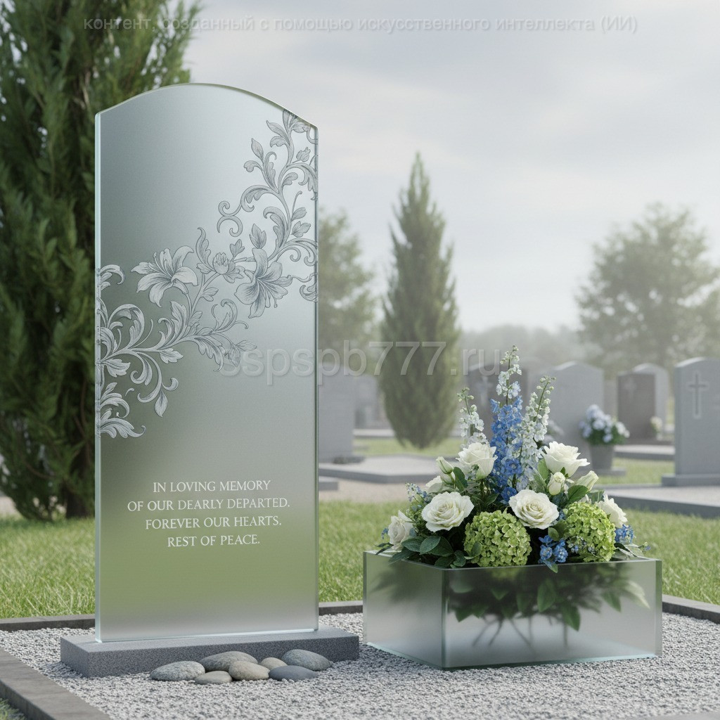 Stela-i-cvetnik-iz-stekla-dlya-pamyatnika
